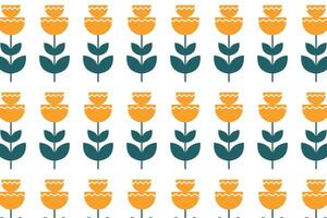 Seamless pattern with geometric flowers in Bauhaus style. Abstract texture from geometric plants. vector