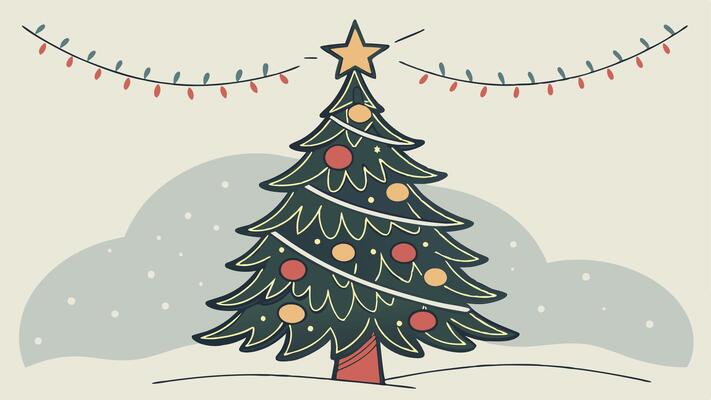 Christmas tree illustration