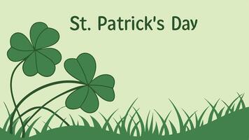 Clover with blurred background with space for text. concept St.Patrick 's Day vector