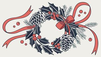 Wreath christmas white background created using Technology vector