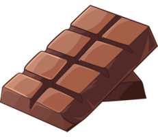 Chocolate bar, sweet snack stack icon on a transparent background png
