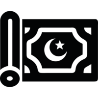 muslim moon rug scroll icon on a transparent background png