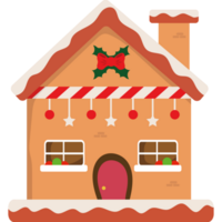 christmas house sweet gingerbread icon on a transparent background png