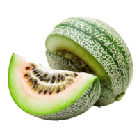 Sliced fresh bitter melon reveals vibrant green flesh and unique skin patterns on a clean backdrop, Bittermelonisolated on transparent background png