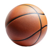 A basketball ball on a clean transparent background highlighting its texture and design for sports enthusiasts, basketball ball on isolated on transparent background png