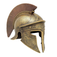 Antique Roman helmet displayed on a clean transparent background showcasing ancient craftsmanship and historical significance, Antique Roman Helmet, transparent background. png