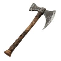 Axe with wooden handle displayed on a transparent background for visual emphasis on its craftsmanship and design, axe isolated transparent background backgrond transparent background png