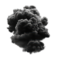 Dark black clouds isolated against a stark transparent background creating a dramatic contrast and moody atmosphere, black cloudsisolated on transparent backgroundbackground png