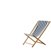 Relaxing beach deckchair on a transparent background perfect for summer leisure and coastal vacations, Beach deckchair transparent background png