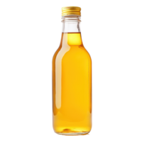 Fresh apple juice and cider vinegar in a clear bottle isolated on a bright transparent background, apple juice cider vinegar isolated on transparent background png
