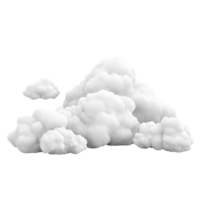 Fluffy cartoon clouds create a dreamy atmosphere on a plain background for bright and cheerful designs, 3D cartoon Clouds On transparent background png