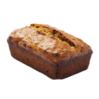 Deliciously baked banana bread isolated on a clean transparent background ready for enjoyment or baking inspiration, Banana bread isolated on transparent background png