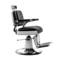 Classic barber chair on a transparent background showcasing timeless design and functionality for grooming spaces, Barber chair isolated on transparent background png