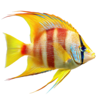 Colorful Abramis fish showcasing vibrant stripes and fins, isolated against a transparent background, Abramis live fishisolated on transparent background Live fish object for design png
