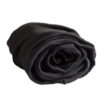 Black rolled textile on a transparent background suitable for various fashion and design applications, Black Rolled Textile, transparent background. png