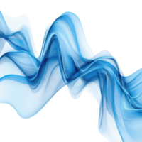 Abstract blue wave design on a transparent background conveying fluidity and motion in a modern aesthetic, Abstract blue wave on transparent background png