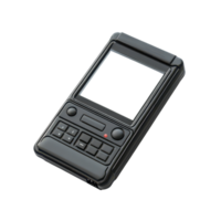 Black pager isolated on a transparent background highlighting its simple design and functional keys, Black pager isolated on transparent background png