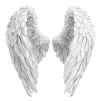 Realistic angel wings on a pure transparent background, capturing elegance and grace with intricate feather details, Angel Wings - transparent background realistic, transparent background. png