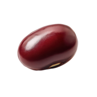 Isolated azuki bean on a transparent background showcasing its distinct reddish-brown color and smooth surface, Azuki Beanisolated on transparent background png