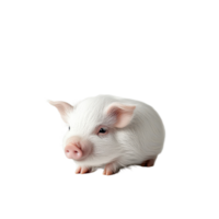 A small pig standing on a seamless transparent background, showcasing its adorable features and curious demeanor, a small pig, transparent background. png