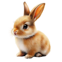 A cute little bunny sitting quietly on a soft transparent background with its round eyes and fluffy fur, an realistic with a little bunny,, transparent background. png