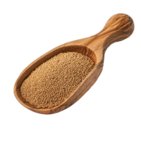 Amaranth seeds in a wooden scoop on a transparent background highlighting their texture and natural appeal, amaranth seeds on wooden scoopisolated on transparent background png