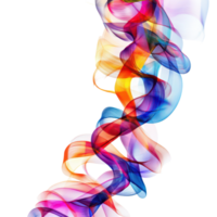 Colorful abstract streamers flowing elegantly against a transparent background capturing joy and vibrancy in motion, Abstract colorful streamers, transparent background. png