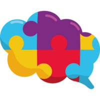 autism puzzle in brain shape png