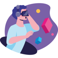 augmented reality man with goggles png