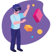 augmented reality gamer with headset png