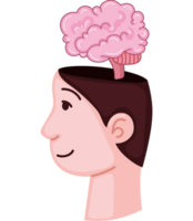 man with brain think png