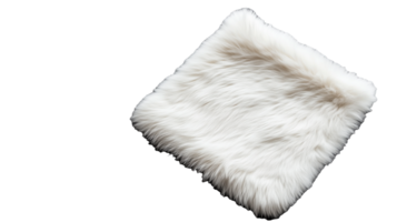 Soft white furry texture with transparent background for design applications png