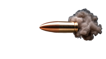 Bullet with Smoke Effect on Transparent Background for Visual Impact png