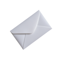 White Envelope on Transparent Background for Invitations and Correspondence png