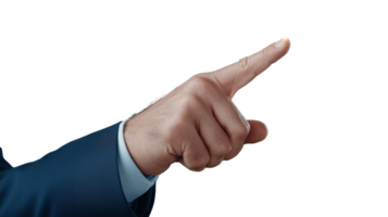 Hand gesture pointing upward with transparent background for clear visual emphasis png