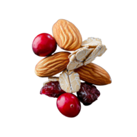 Nuts and Berries Mixed Arrangement on Transparent Background png