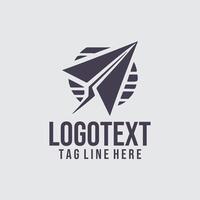 Flight Fold Paper Plane Logo vector