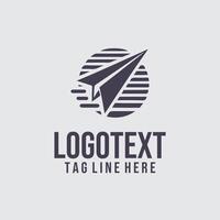 Flight Fold Paper Plane Logo vector