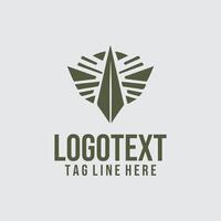 Cloud Glide Paper Plane Logo vector