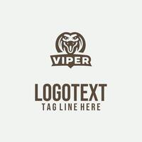 The Viper s Bite snake logo vector