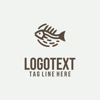 GlideTide linear fish logo vector
