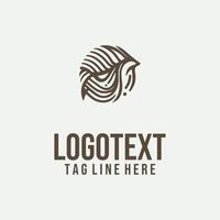 Flow linear fish logo vector