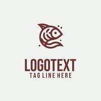 Fish logo design vector