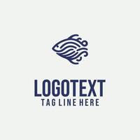 A logo design for a fish business vector