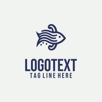 Fish logo design vector