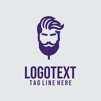Smooth Fade linear man salon logo vector