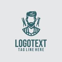 Prime Styles linear men salon logo vector