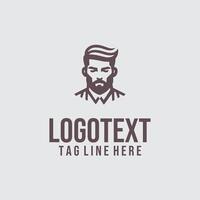 The Gentleman s Lounge linear men salon logo vector