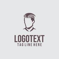 The Sharp Stylist linear men salon logo vector