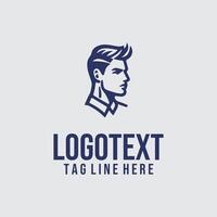 Fresh Fade linear men salon logo vector